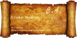 Czeke Andrea névjegykártya