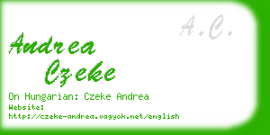 andrea czeke business card